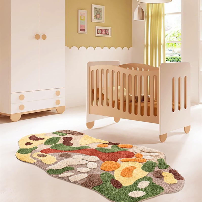 UKELER Soft Shag Rug for Girls Cute Moss Home Decor Non Slip Washable Area Runner Rugs for Bedroom Bedside Laundry Room Playroom 59''x31.5'' - Image 2